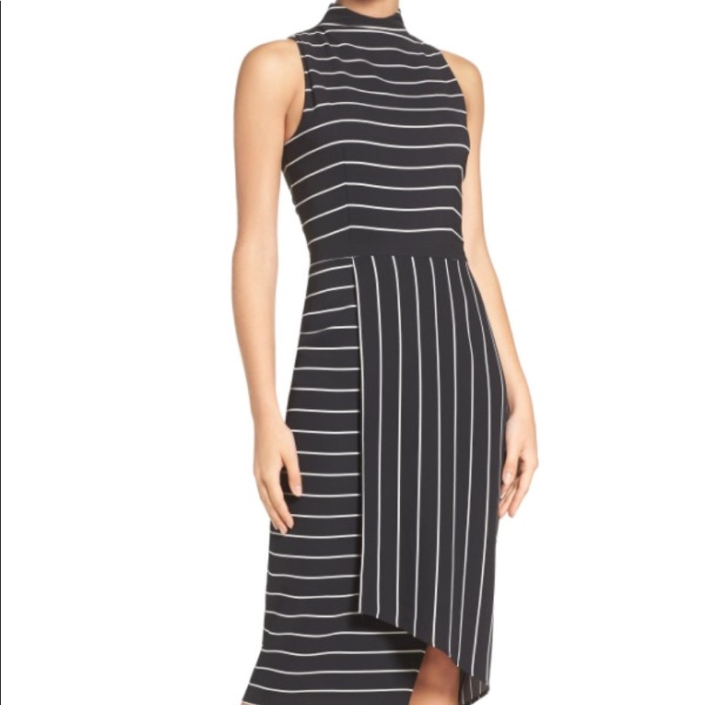 NWT-Cooper St. Black and White Stripe Dress